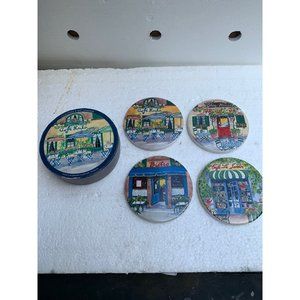 Cafe Lulu Ceramic Coasters From Santa Barbara Designs, Set of 4